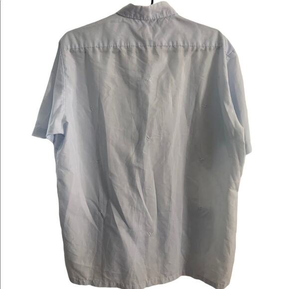 Vintage guayabera 70s80s shirt. Guayabera wedding shirt embroidered pastel blue - Picture 8 of 8